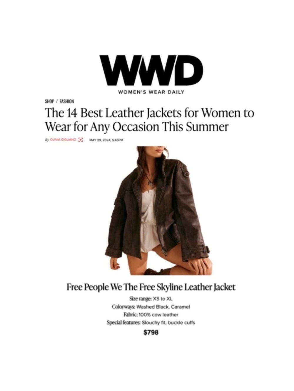 Free People We The Free Skyline Leather Jacket Washed Black - XL - LAST ONE - Picture 7 of 9